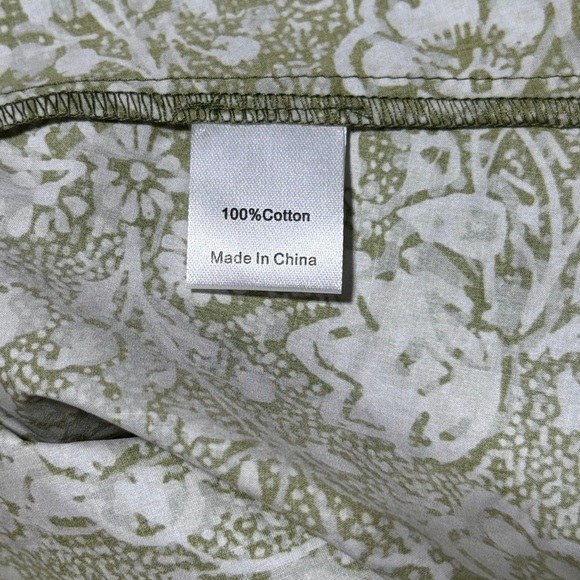 Tuckernuck Bergamot Walker Dress XS NWT Green Floral Midi Cotton Pockets - Picture 9 of 11